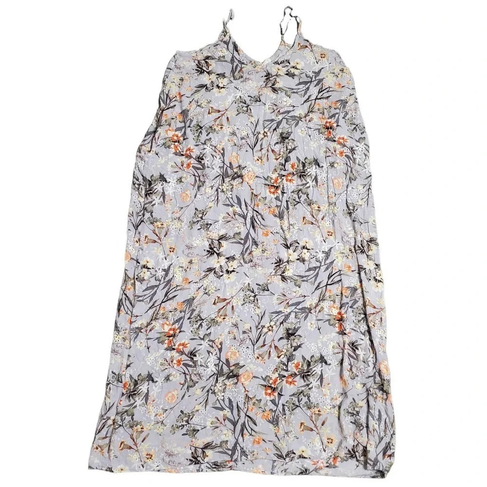 Love‎ Stitch Floral Maxi Eyelet Dress M/L